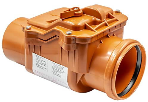 Clapet Anti-Retour KG DN 110 Pour Tuyaux D’Évacuation - Clapet De Retenue Avec Sécurité Antireflux - Installation Fiable Pour Canalisations Domestiques Et Industrielles