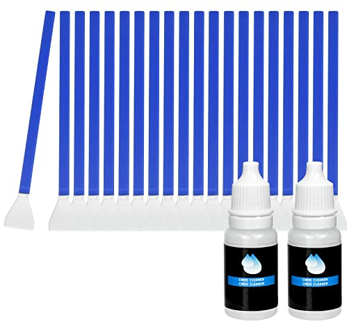20Pcs 24mm Full Frame Sensor Cleaning Swab, Camera Cleaning Kit for DSLR or SLR Digital Camera with 20ml Sensor Cleaning Solution