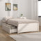 Festnight Bett mit Schubladen 90x190 cm Holzbett 3FT Single Bettgestell Jugendbett Weiß Bettrahmen mit Stauraum Einzelbett mit Lattenrost Bettkasten Holz