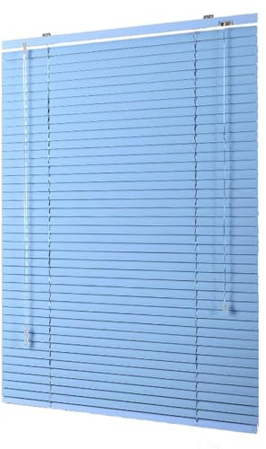 NIANXINN Aluminium-Jalousie,Verdunkelung Fensterjalousien,Blaue 25mm Metall Lamellen Tür Fenster Rollo Jalousette,Wand- und Deckenmontage,Anpassbar Farbe,Breite x Höhe (150cm x 280cm)