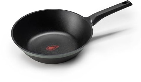 MasterPRO Wok saltapasta 28cm in alluminio pressofuso 100% RICICLATO senza PFOA con sistema HeatDot - antiaderente, per induzione, con manico soft touch linea KALÌ