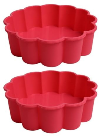 CUEMOON 2 st bakformar i silikon, kakform, kakform, gugelhupfform, speciell bakform, för kök, tårta, bröd, bakning, puddingrosform