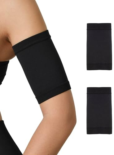NOLOGO KATIACALZE Copri PICC Braccio Donna e Uomo 2pz – Fascia Protezione in Microfibra Traspirante e Antibatterica, Fascia per Glucometro, Manicotti Braccia Protettivi, Made in Italy, Nero, 1