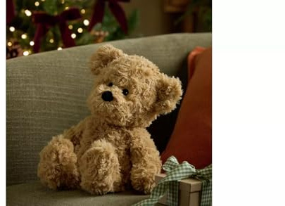 AIDNI Plush Teddy Hottie, Soft Cuddly Therapeutic Bear, Beige Fluffy Comfort Companion, Cosy Heat Cushion