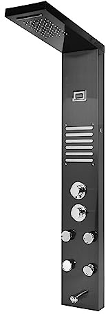 Pannello doccia a LED a torre, pannello doccia Set montaggio a parete for accessori da bagno, doccia con getti idromassaggio SPA