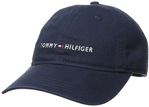 Tommy Hilfiger Men's Logo Dad Baseball Cap, Tommy Navy, One Size