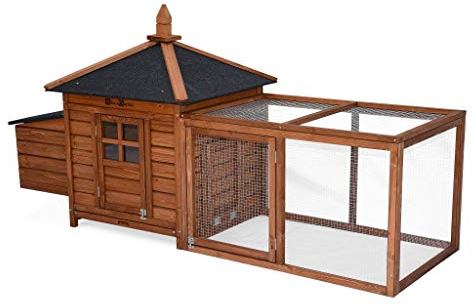 Java Holz-Hühnerstall, 4 Hühner, Hühnerstall mit Gehege