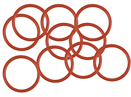 sourcing map Silicone O-Ring, 17mm OD, 14mm ID, 1.5mm Width, Red, 10 Pack | VMQ Seal Rings Gasket