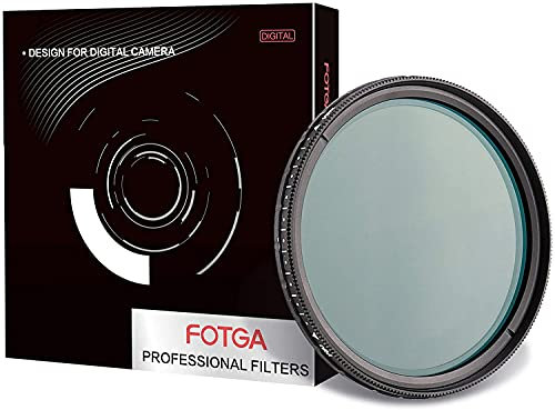 Hersmay Filtro ND da 49 mm, ultra sottile, multi-Coating MC Fader Variable Neutral Density ND Filtro ND2-ND400 Filtro grigio variabile 49 mm, blocco di posizione, vetro ottico in alluminio opaco