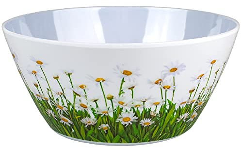 alles-meine.de GmbH Geschirr Motiv & Artikel wählbar 4 Stück - Melamin - Müslischalen/Suppenteller/Suppenschüsseln - Margerite - 650 ml - Dessertteller Nachtischschüssel ..