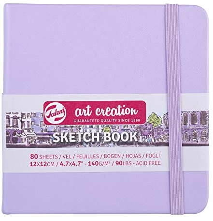 Talens Art Creation Skizzenbuch 80 Blatt, 12 x 12 cm, pastellviolett