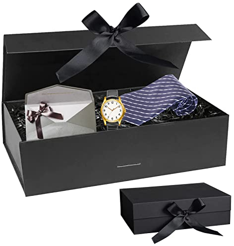 Mecctuck Geschenkbox, Geschenkbox mit Deckel, 21*17*7cm Geschenk box, Geschenkboxen, Gift Box, Geschenkverpackung Box, Geschenkkarton, Magnetische Geschenkkarton für Hochzeiten Geburtstag Weihnachten