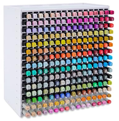 SANFURNEY Marker Pen Organizer Holder for 240 Markers, Craft Art Supply Storage Rack, Desktop Art Marker Pens Colored Pencils Holder Storage Case for Home Classroom Office