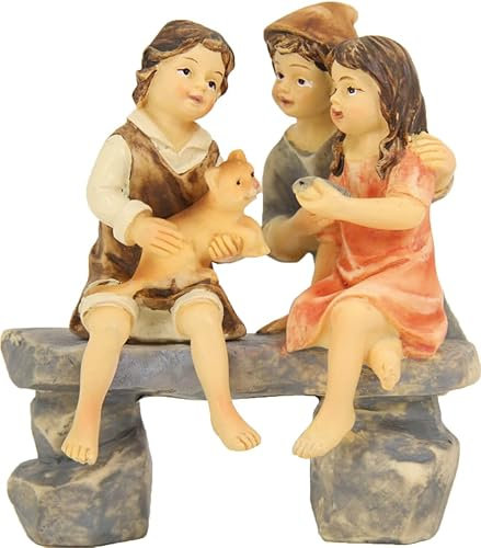 FADEDA JOK: Gruppo per bambini/altezza: 7cm/dipinta a mano/personaggi fedeli ai dettagli, decorazione da tavolo di Natale accessori presepe