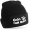 Beanie Strickmütze mit Spruch | Geiler Typ mit Bart | schwarz | Unisex SoftTouch angenehm weiche und warme Wintermütze | OneSize Einheitsgröße für Erwachsene