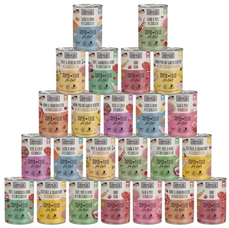 Mac's Cat 24 x 400g Mixpaket | Garantierter 8-Sorten-Mix | Getreidefreies Premium-Nassfutter für Katzen | Ideale Kombination aus hochwertigen Zutaten