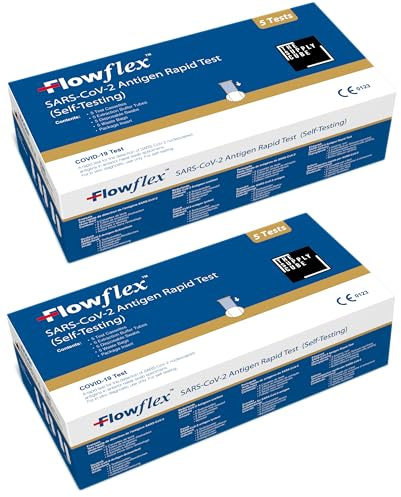 10 Pack Flowflex COVID-19 Rapid Test Kit - Easy to Use Self Testing Antigen Covid Test Kit - One Step Test for Sars-CoV-2 - Quick at Home Testing - Covid Lateral Flow (Not for Travel)