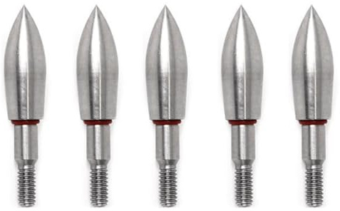 BDKMMS 5Pcs Archery Field Points, Archery Target Practice Tips 100/150/200/250/300/350 Grains Field Point Arrowheads with 6.2mm ID Thread for Hunting Bow Arrow Target Practice