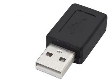 CABLEPELADO - Adattatore Mini USB Femmina a Maschio, Connettore Inverso Estensore USB 3.1 in Alluminio, Nero
