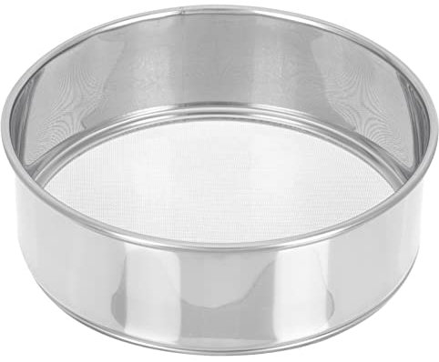 Cabilock Setaccio Manuale in Rete Setaccio Rotondo in Acciaio Inox Da 15 Cm Per Setacciatura E Drenaggio Del Terreno Da Giardino