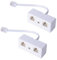 RJ11 Female to RJ11 Male Adaptateur pour Double séparateur bidirectionnel de Prise téléphonique, câble RJ11 6P4C Adaptateur de Mur et séparateur, convertisseur mâle à 2 Femelles pour Ligne Fixe