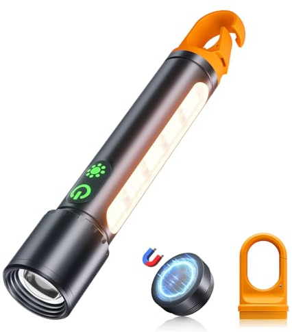 Abosi Taschenlampe LED Aufladbar 500000 Lumen, 9 Modi LED Taschenlampe Extrem Hell XHP90.2 Zoombare & IPX7 wasserdicht, Starke Taschenlampen für Camping, Wandern, Notfälle