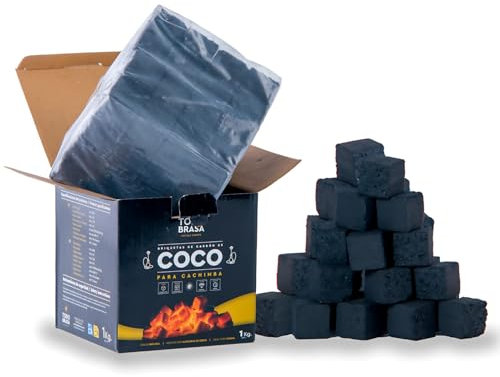 TODOBRASA Carbón Vegetal Briquetas Coco Natural · Rubik 1 KG Doble Protección Caja Anti-Humedad · Carbón HKH Calidad Profesional Tradicional · Especial Narguile Shisha & Hookahing