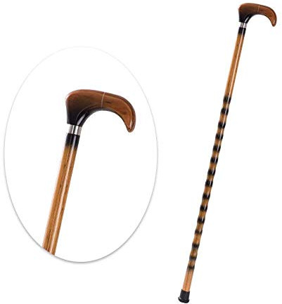 Bastones, Bastón plegable, bastón de madera, muletas de mango largo, suministros for personas mayores, bastones antideslizantes for caballeros, amarillo