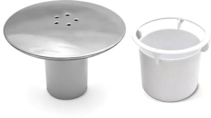 Shower Drain Cover 90mm/115mm, Chrome Waste Trap Replacement, Removable Top Fitting Cap Parts, Fitting Fast Flow Shower Plughole Cover, Keep Showers Clog-Free Cover Cap Plug Hole