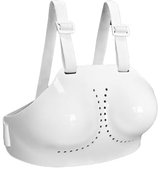 YOOJIA Women Fencing Sport Chest Guards Plastron Breast Protectors for Foil Epee Saber Fencers Rugby White X-Small
