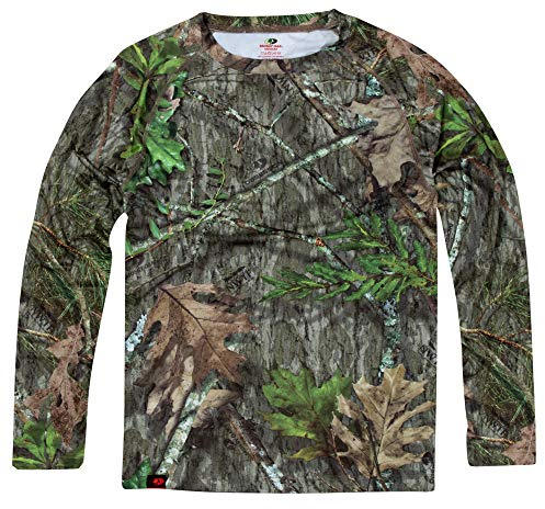 Mossy Oak Camisa de Caza para Hombre, Ropa de Camuflaje de Manga Larga