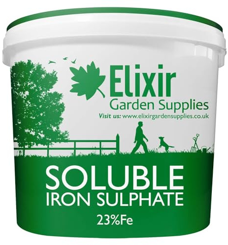 Elixir Gardens 20% FE Soluble Iron/Ferrous Sulphate | Lawn Tonic & Grass Green-Up| 3kg Tub | Makes 240L of Liquid Feed