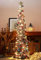 HMASYO 5FT Pop Up Christmas Tree with Timer 50 Lights, Tinsel Christmas Tree, Collapsible Artificial Pencil Tree Xmas Decoration for Indoor Home Apartment Porch Party, Easy Assembly
