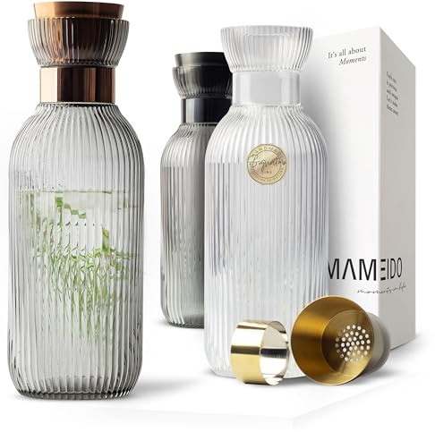 MAMEIDO Jarra de agua con vertedor y colador 1,5 l (Smoke Copper)
