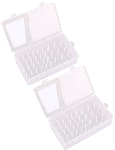 2 Leer Klar Garnbox Nähgarnhalter Aufbewahrungsbox für 42 Nähgarn