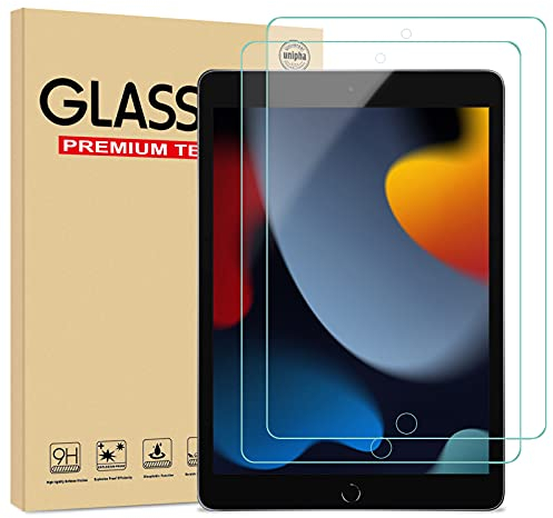 Samokor 2-Pack Screen Protector iPad 9/8/7 Gen (iPad 10.2 inch 2021/2020/2019),9H Hardness,Anti-Scratch,HD Clarity,Bubble-Free,Tempered Glass Film iPad 9/8/7 Gen/10.2