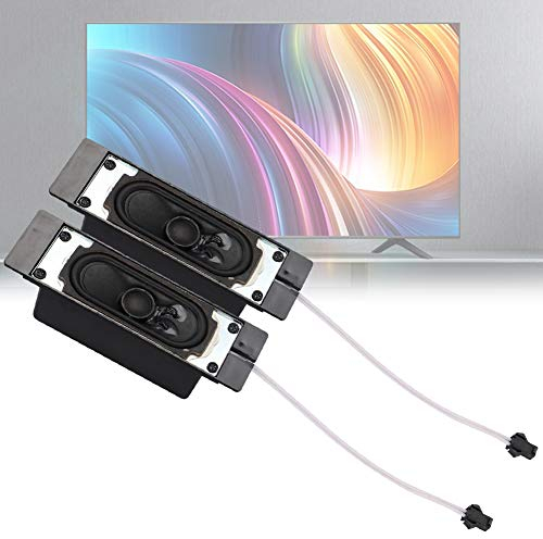 2 Haut-parleurs TV 8 Ohm 10 W pour Lecteur Publicitaire TV LCD - Son Clair avec Un Excellent Effet de Basse - Coque ABS Durable - Facile à Connecter - Convient pour L'industrie