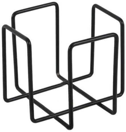 Space Home - Serviettenhalter Schwarz aus Metall - Quadratisch Serviettenständer, Serviettenbox - Serviettenspender für Cocktailservietten und Serviettenständer - Schwarz