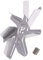 SOS Accessoire Propeller mit Mutter, 150 x 18 mm, für Backofen, Herd 00650472, 00600434 Blaupunkt, Bosch, Junker, Neff, Siemens, Viva