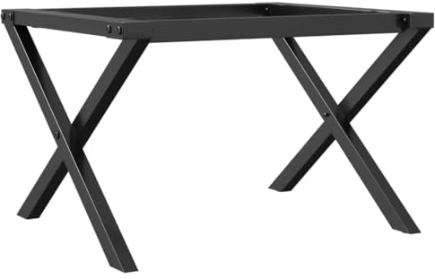 vidaXL Patas de mesa de centro estructura X acero 50x40x38 cm, pata de mesa auxiliar, pata de mesita auxiliar, pata de mesa de metal