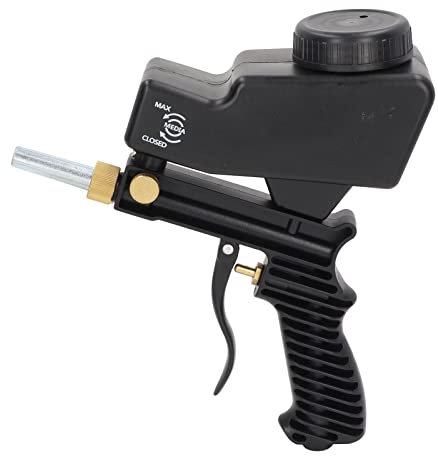 Sand Blaster, Hand held sandblasr, Hand held sandblasr for Air Compressor for Remove Paint, Stains, Rust Surfaces (Black)