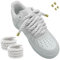 Hugwish 1 Par Cordones Zapatillas Gruesos Para Air Force 1, Rope Laces, Cordones Gordos (8mm,140cm), Cordones Cuerda Chunky Retorcidos Algodon Anchos Redondos Para Cordones de Bricolaje (blanco)