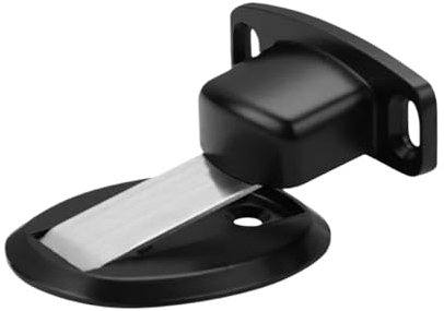 Butoir de porte magnétique puissant for salle de bain, chambre à coucher, dispositif d'aspiration de porte, 1 pièce(Black)