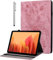 KEDBBAO Case for All-New Fire 7 Tablet (12th Generation, 2022 Release), Multi-Angle Flip PU Leather Cover with Stylus Holder for Fire 7 Tablet Case, Pink