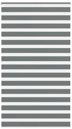 vidaXL Zebrarollo Dunkelgrau 135x200 cm Stoffbreite 130,9 cm Polyester, Zebra-Rollo, Doppelrollo, Zebra-Jalousie für Fenster, Doppelrollo, Zebra-Rollo