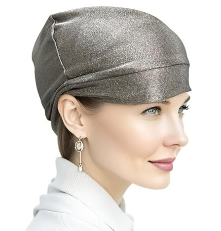LukyTrge EMF Protection Beanies Cap,Unisex Faraday Hat,Microwave Blocking EMF Hat Silver