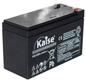 Kaise Batteria AGM 12 V 9 Ah VRLA - piombo-acido sigillato - esente da manutenzione - bassa autoscarica - cicli profondi - per UPS Solare, Telecomunicazioni e sicurezza - ISO 9001/14001