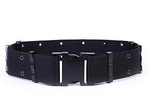 SagaSave Ceinture tactique pour homme et femme unisexe, ceinture tactique militaire utilitaire en nylon ceinture de sécurité de combat Rigger Ceinture (1 paquet), noir