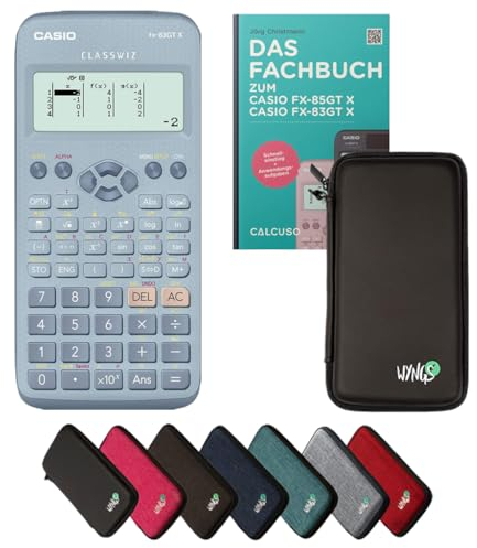Casio fx-83GT X inkl. Schutztasche Schwarz & Fachbuch (64 Seiten, DIN A5) – Wissenschaftlicher Rechner – Smart Set
