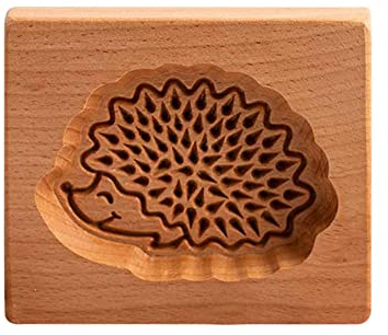 Molde de madera 3D, molde para hornear galletas y galletas, sello de galletas, decoración de manualidades, herramienta de horneado para fiestas, bodas, Navidad (erizo)